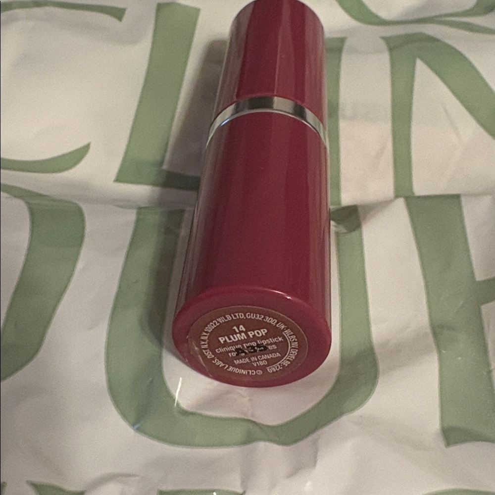 NWT Clinique long wear lipstick in plum pop, full size. Just in- brand new. - Picture 7 of 11